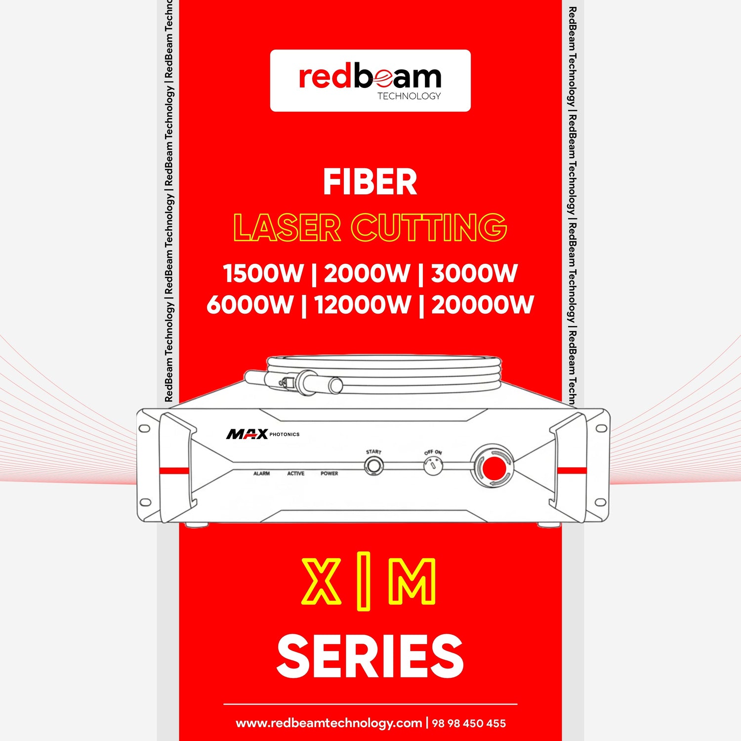 MAX Fiber Laser Cutting Source – X & M Series (1500W to 12000W)