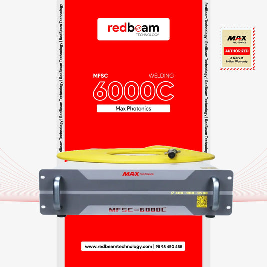 MFSC 6000C Max Photonics fiber laser welding source with yellow cable, front view